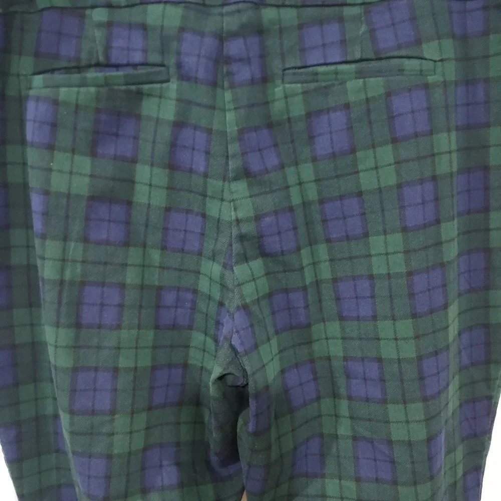 Croft & Barrow Blue and Green Plaid Effortless Stretch Bootcut Pants in Size 20W